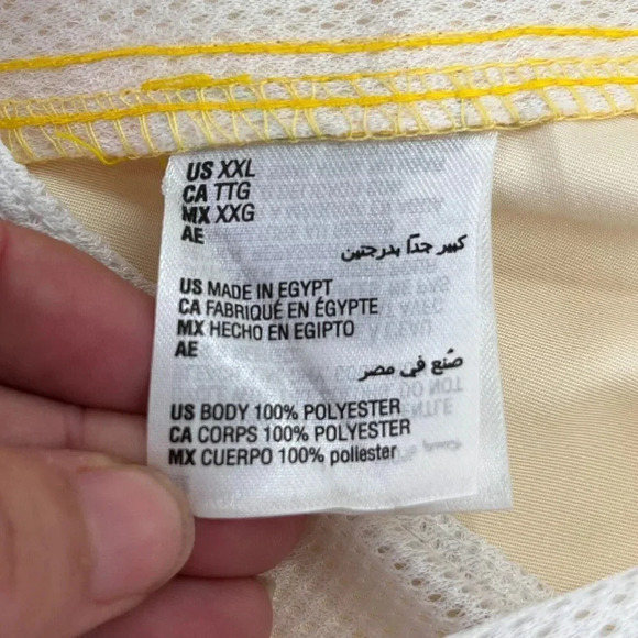 Club Room Lined Swim Trunks Mens XXL Yellow Quick Dry Novelty Print 7"Inseam - Picture 7 of 12